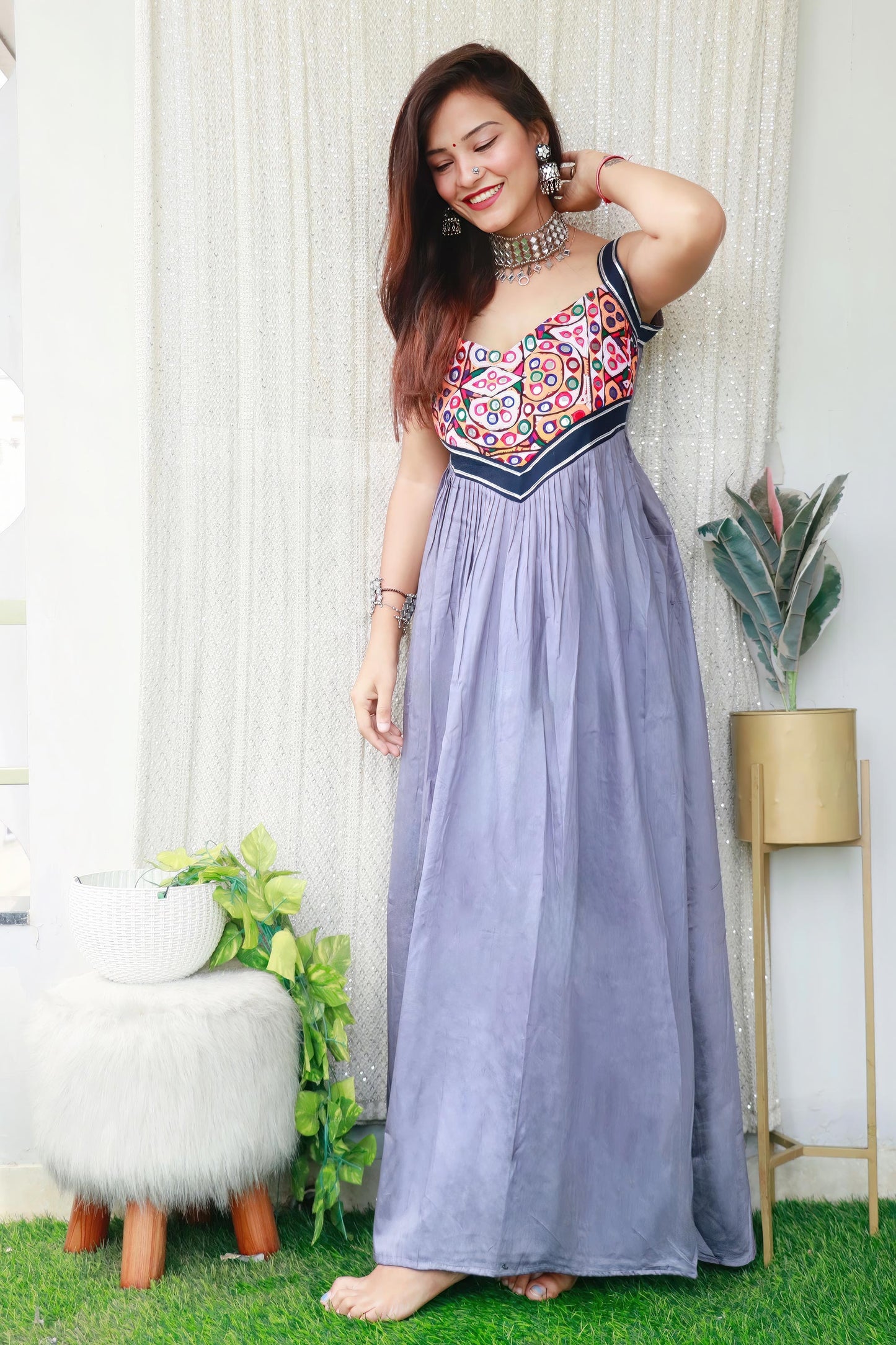 MYRA KUTCHI HAND WORK DRESS - StudioAnaykaa