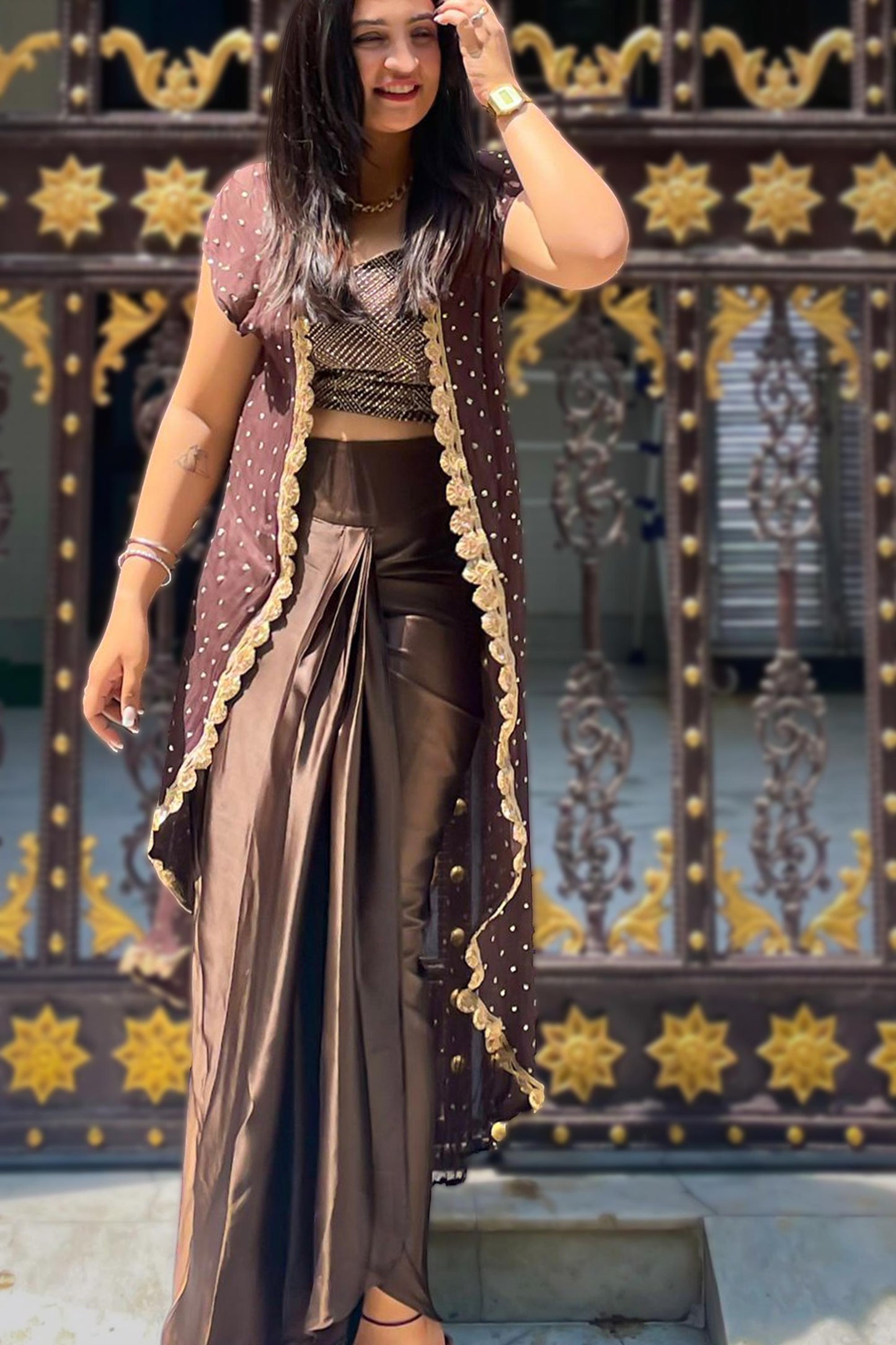 GINGER 3 PIECE ETHNIC INDO WESTERN - StudioAnaykaa