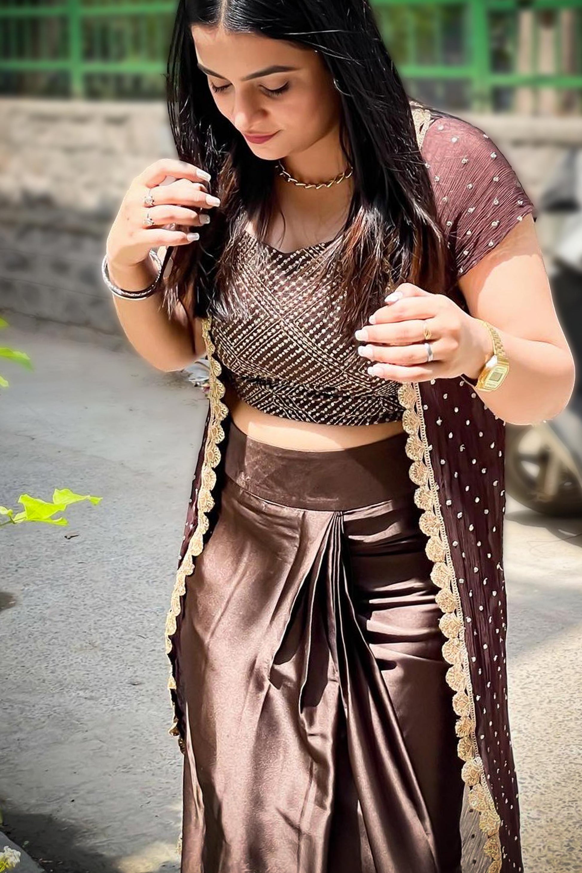 GINGER 3 PIECE ETHNIC INDO WESTERN - StudioAnaykaa