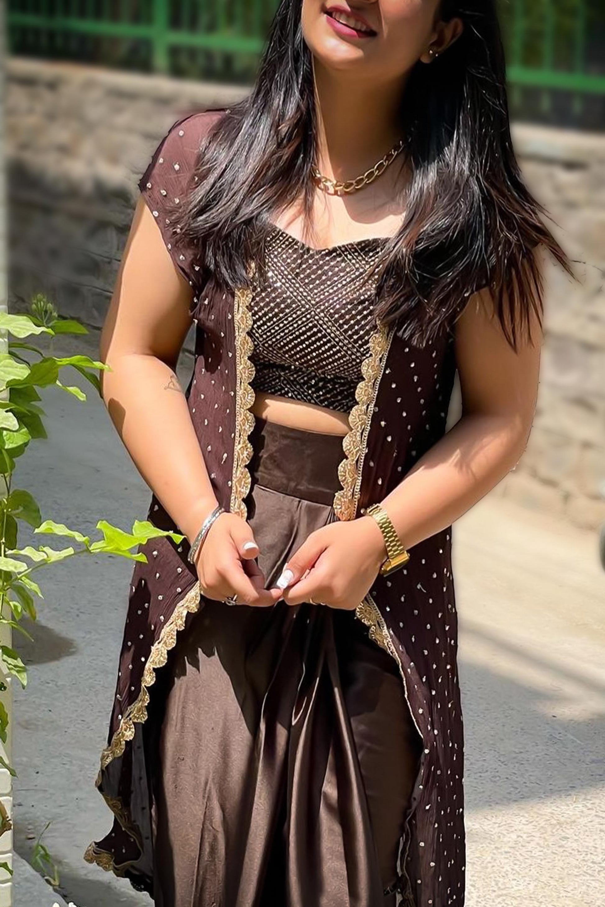 GINGER 3 PIECE ETHNIC INDO WESTERN - StudioAnaykaa