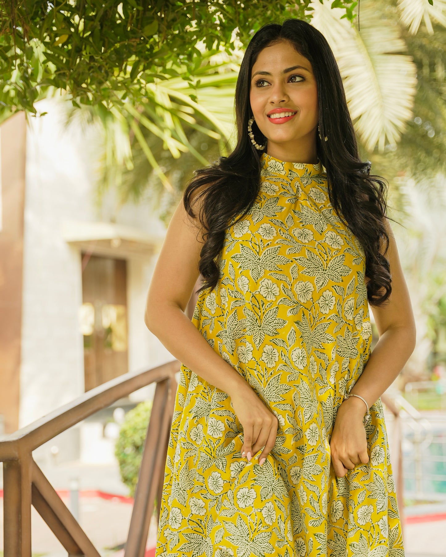 SUNSHINE HANDBLOCK COTTON KURTA SET - StudioAnaykaa