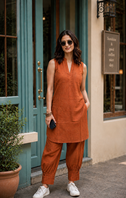 SVARA COTTON KURTA SET