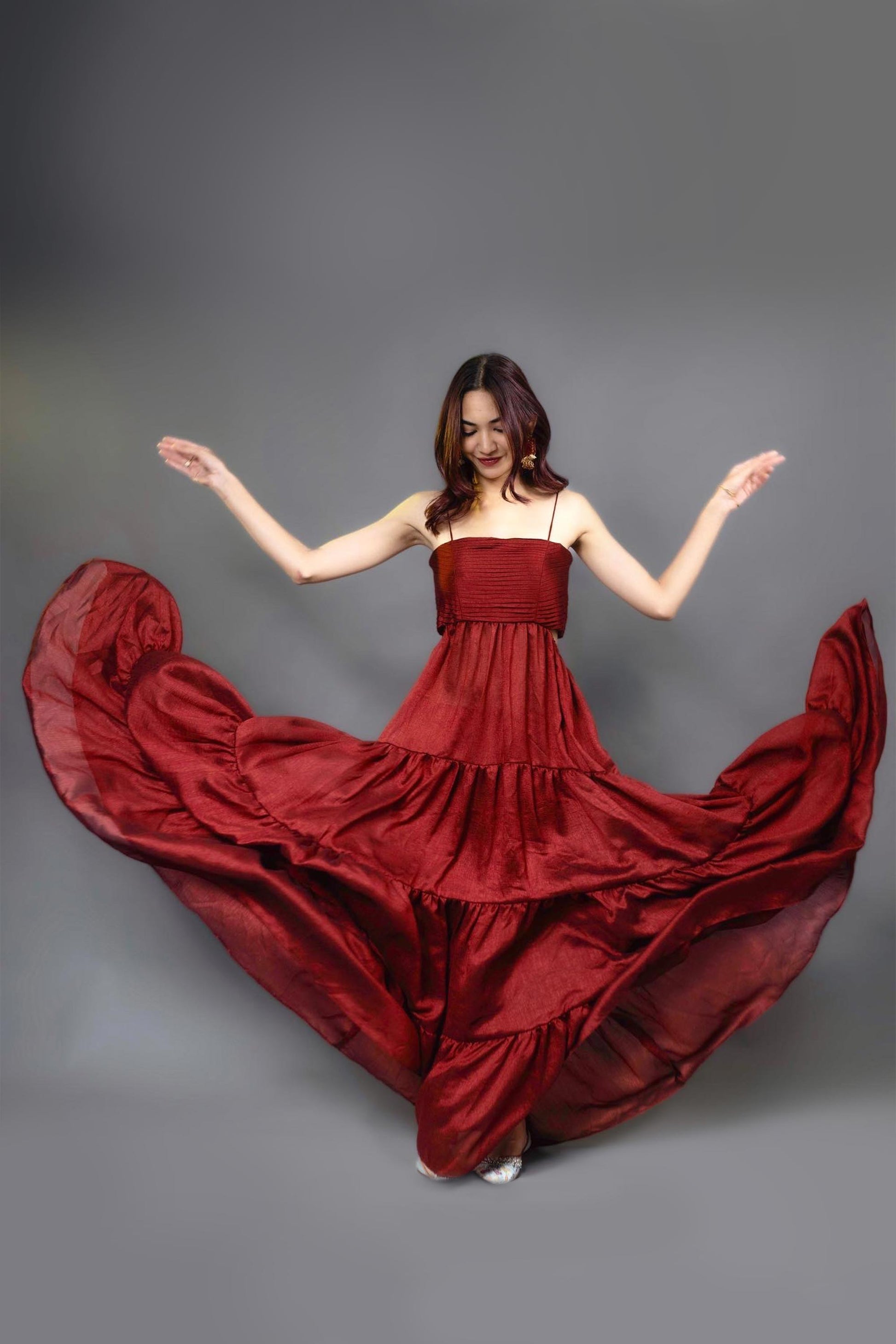 SCARLETTE LAYERED LONG DRESS StudioAnaykaa SCARLETTE LAYERED LONG DRESS StudioAnaykaa