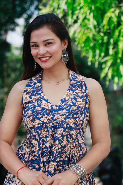 ISHITA HANDBLOCK COTTON TOP - StudioAnaykaa