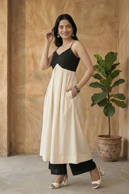 RHEA MONOCHROME COTTON KURTA SET