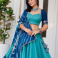 PRISHA TEAL BLUE NAVARATRI SPECIAL CHANIYA CHOLI - StudioAnaykaa