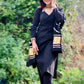 CHARVI BLACK COTTON KURTA SET