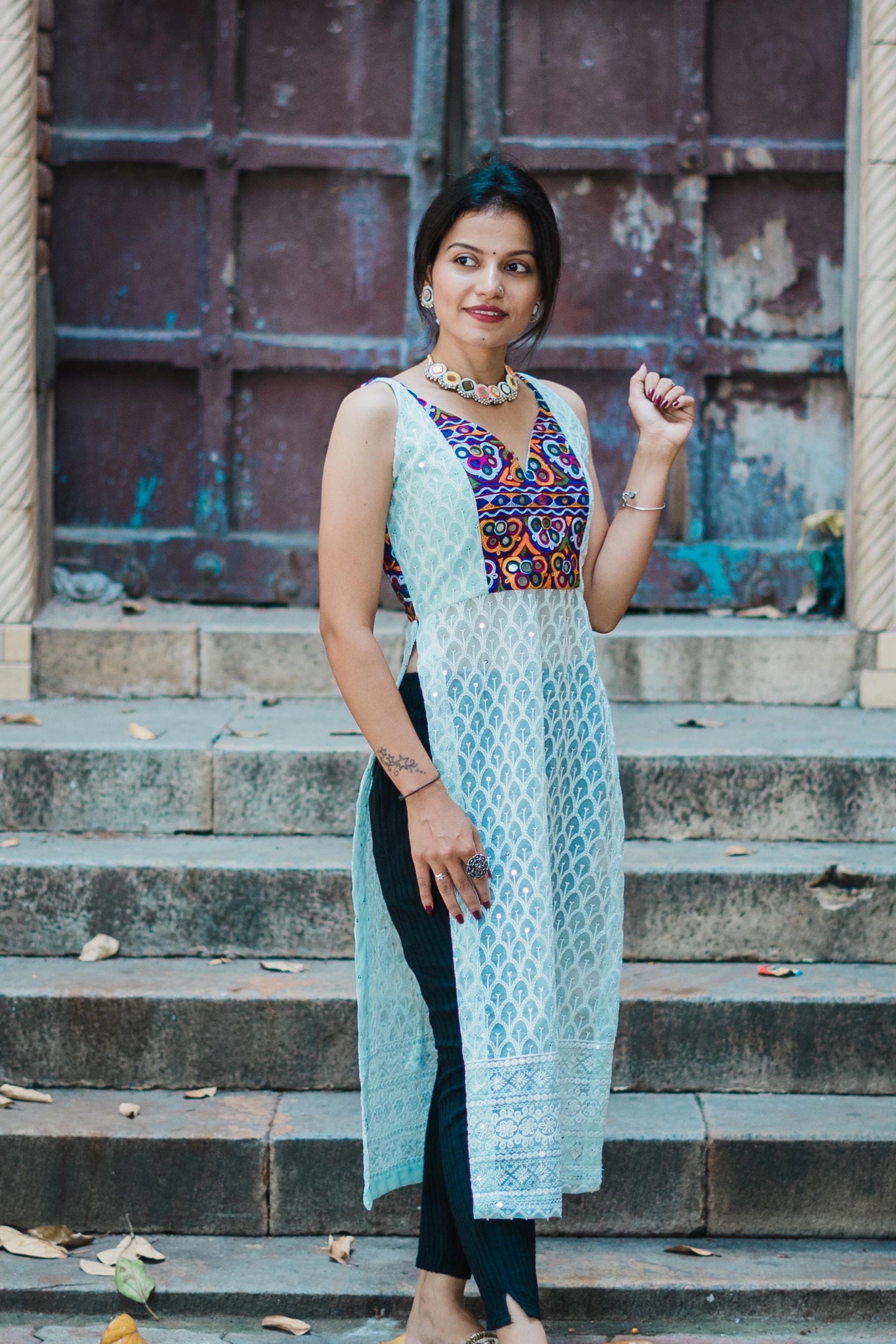 REEVA KUTCHI HAND WORK KURTA - StudioAnaykaa