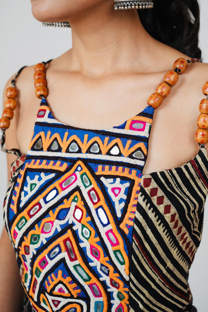 IKRA COTTON KUTCHI HAND WORK KURTA SET - StudioAnaykaa