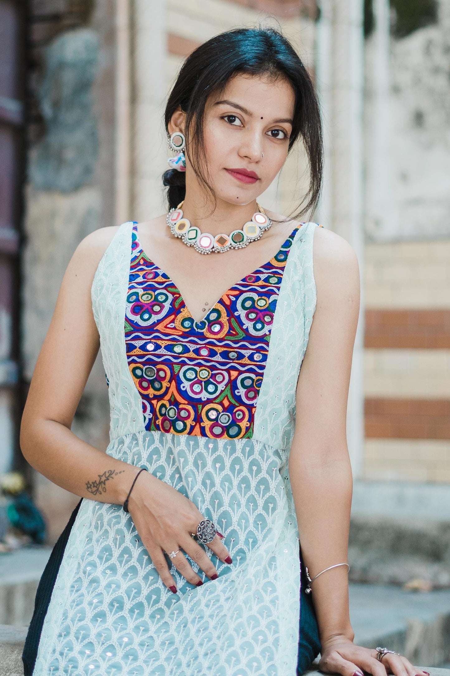 REEVA KUTCHI HAND WORK KURTA - StudioAnaykaa