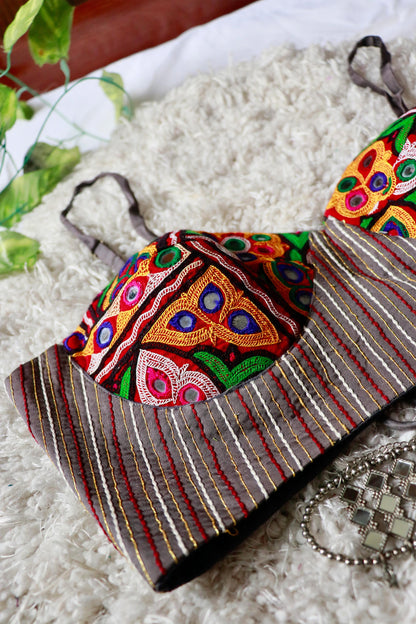FLUX KUTCHI HANDWORK BLOUSE - StudioAnaykaa