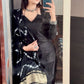 CHARVI BLACK COTTON KURTA SET