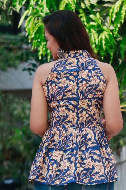 ISHITA HANDBLOCK COTTON TOP - StudioAnaykaa
