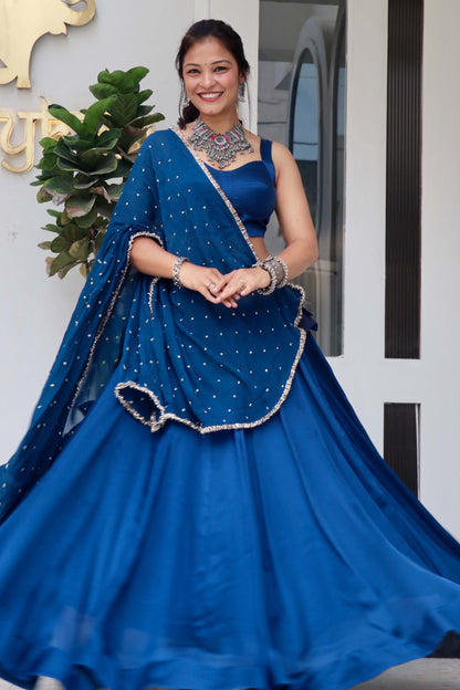 AVIRA TEAL BLUE NAVARATRI SPECIAL CHANIYA CHOLI - StudioAnaykaa