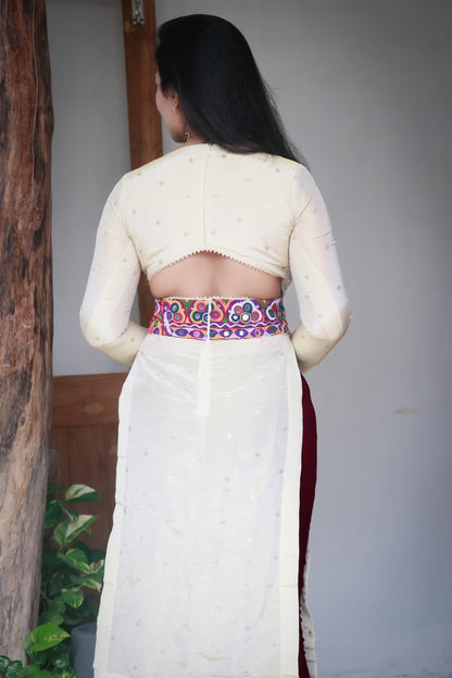 NAVYA GOLDEN KUTCHI HAND WORK KURTA - StudioAnaykaa