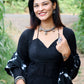 CHARVI BLACK COTTON KURTA SET