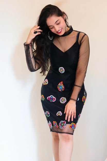 AVYA BLACK KUTCHI HAND WORK DRESS - StudioAnaykaa