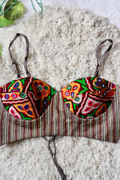 FLUX KUTCHI HANDWORK BLOUSE - StudioAnaykaa