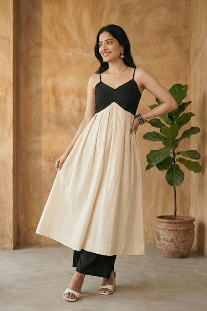 RHEA MONOCHROME COTTON KURTA SET