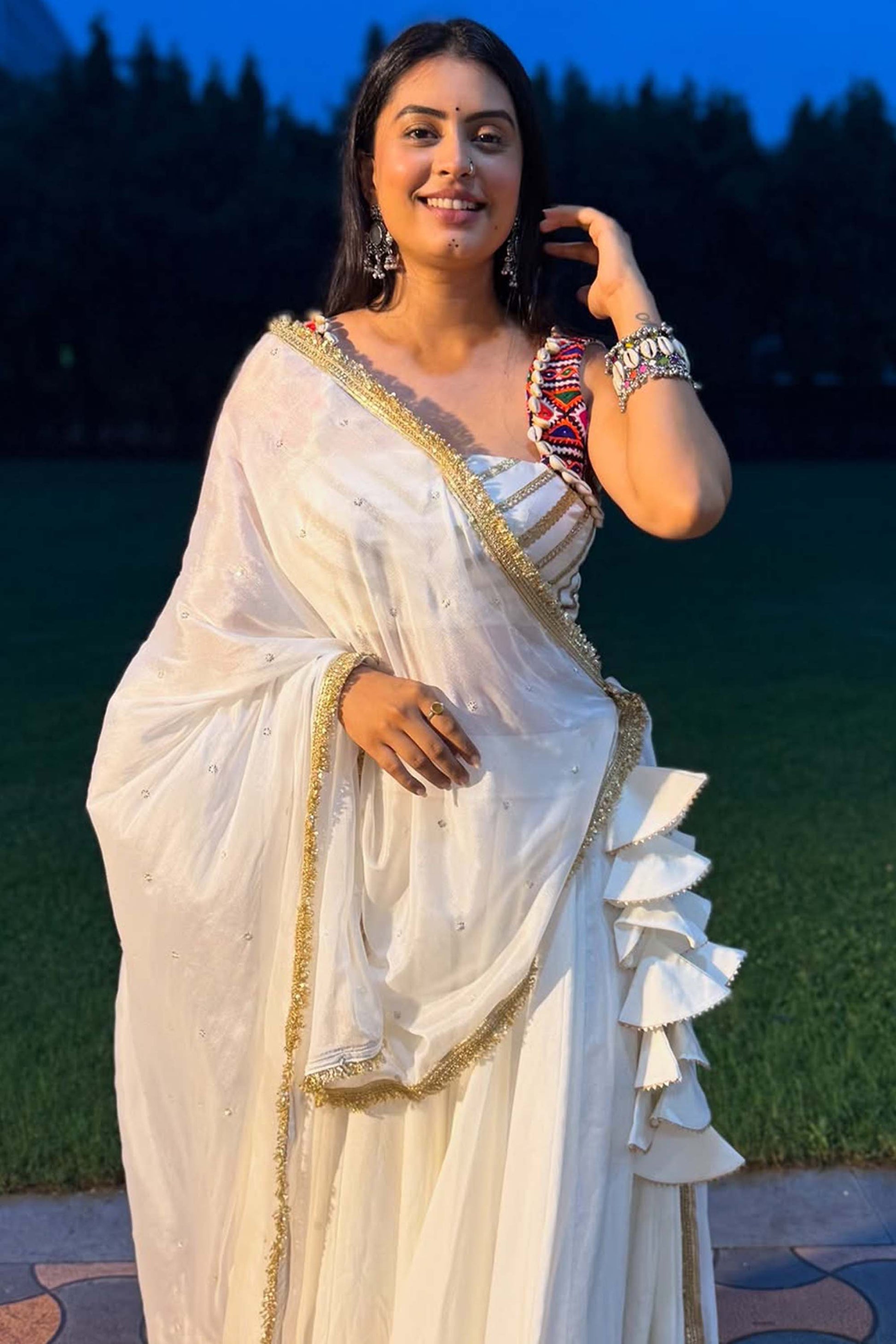 KAIRA WHITE NAVARATRI SPECIAL CHANIYA CHOLI - StudioAnaykaa