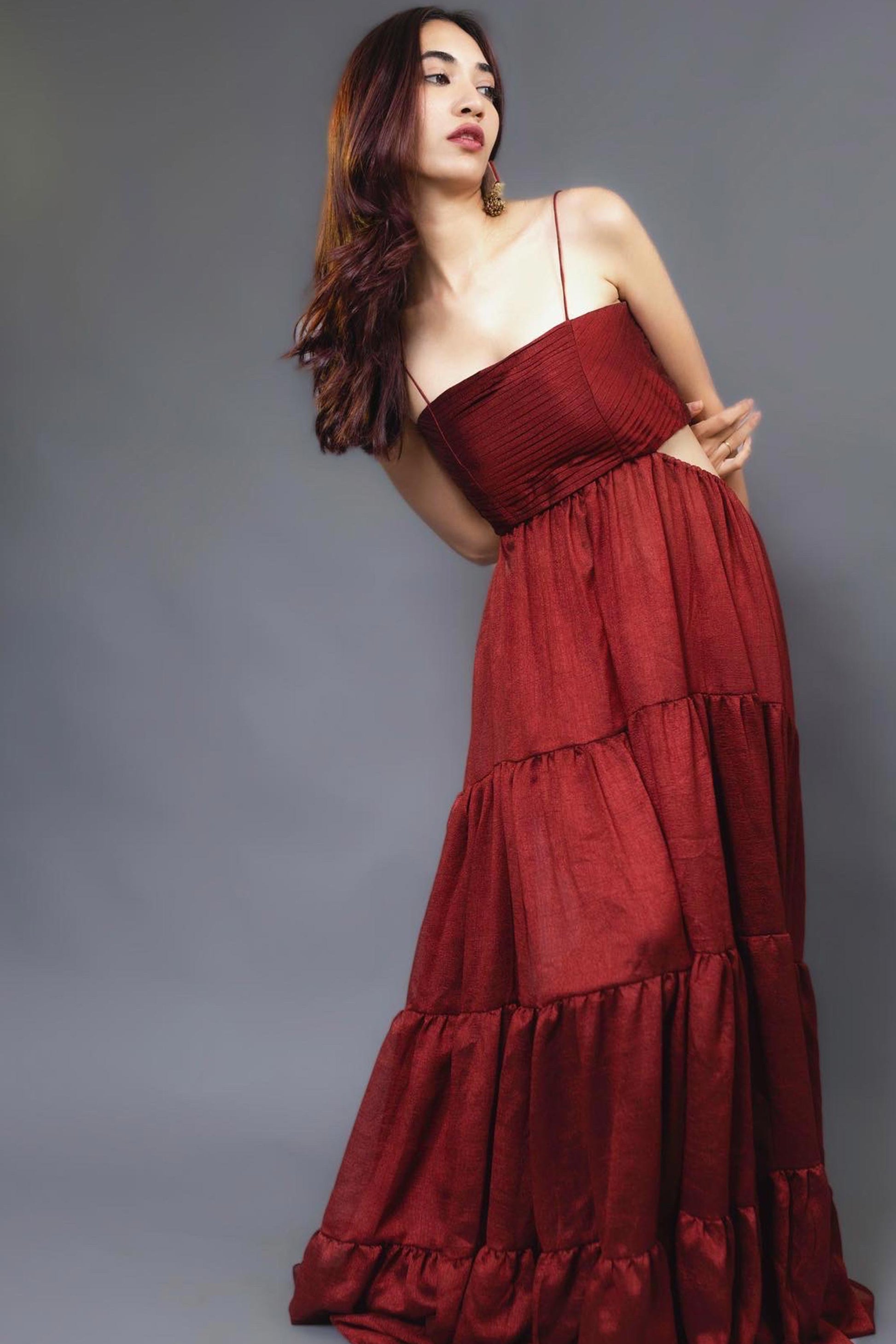 SCARLETTE LAYERED LONG DRESS StudioAnaykaa SCARLETTE LAYERED LONG DRESS StudioAnaykaa