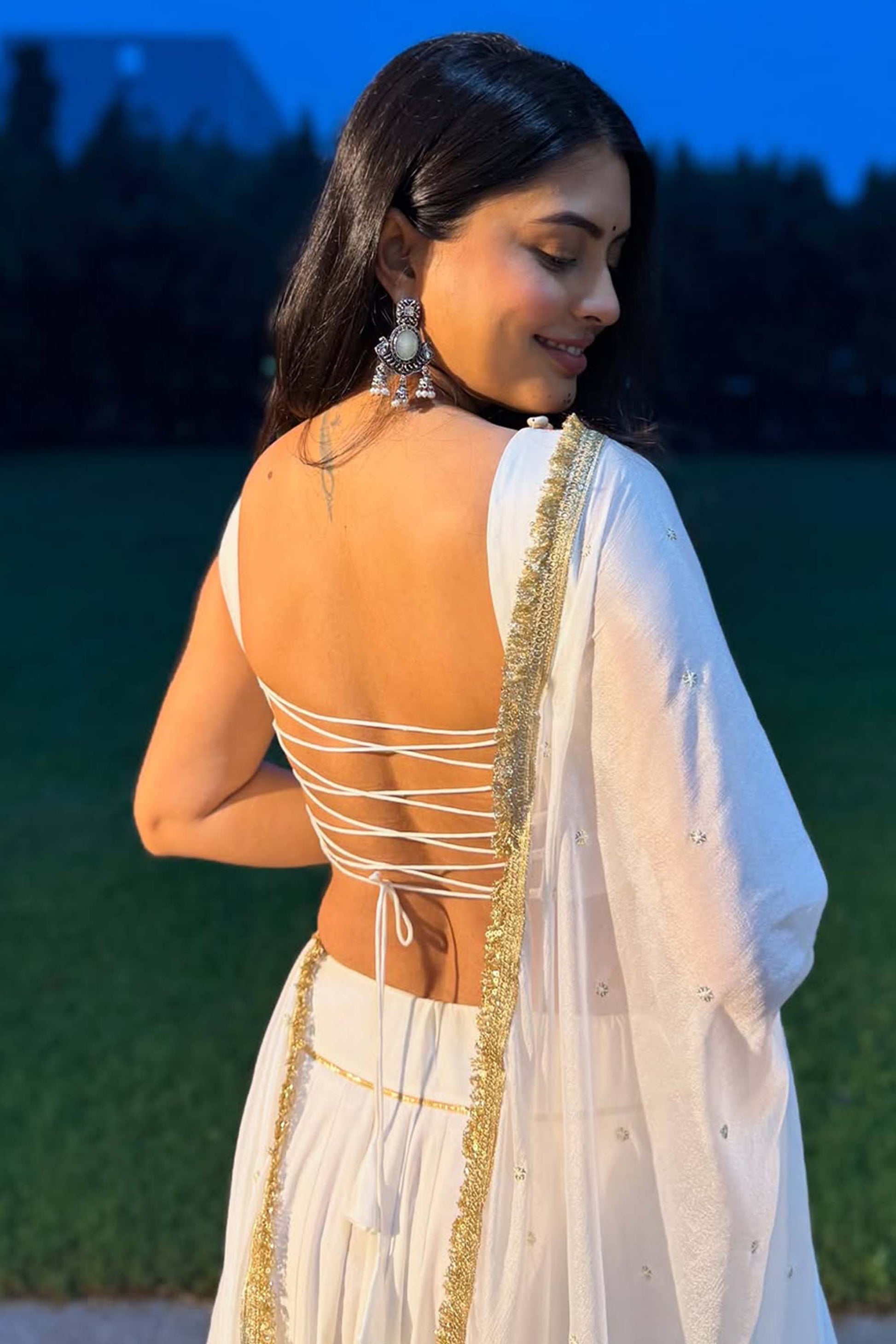 KAIRA WHITE NAVARATRI SPECIAL CHANIYA CHOLI - StudioAnaykaa