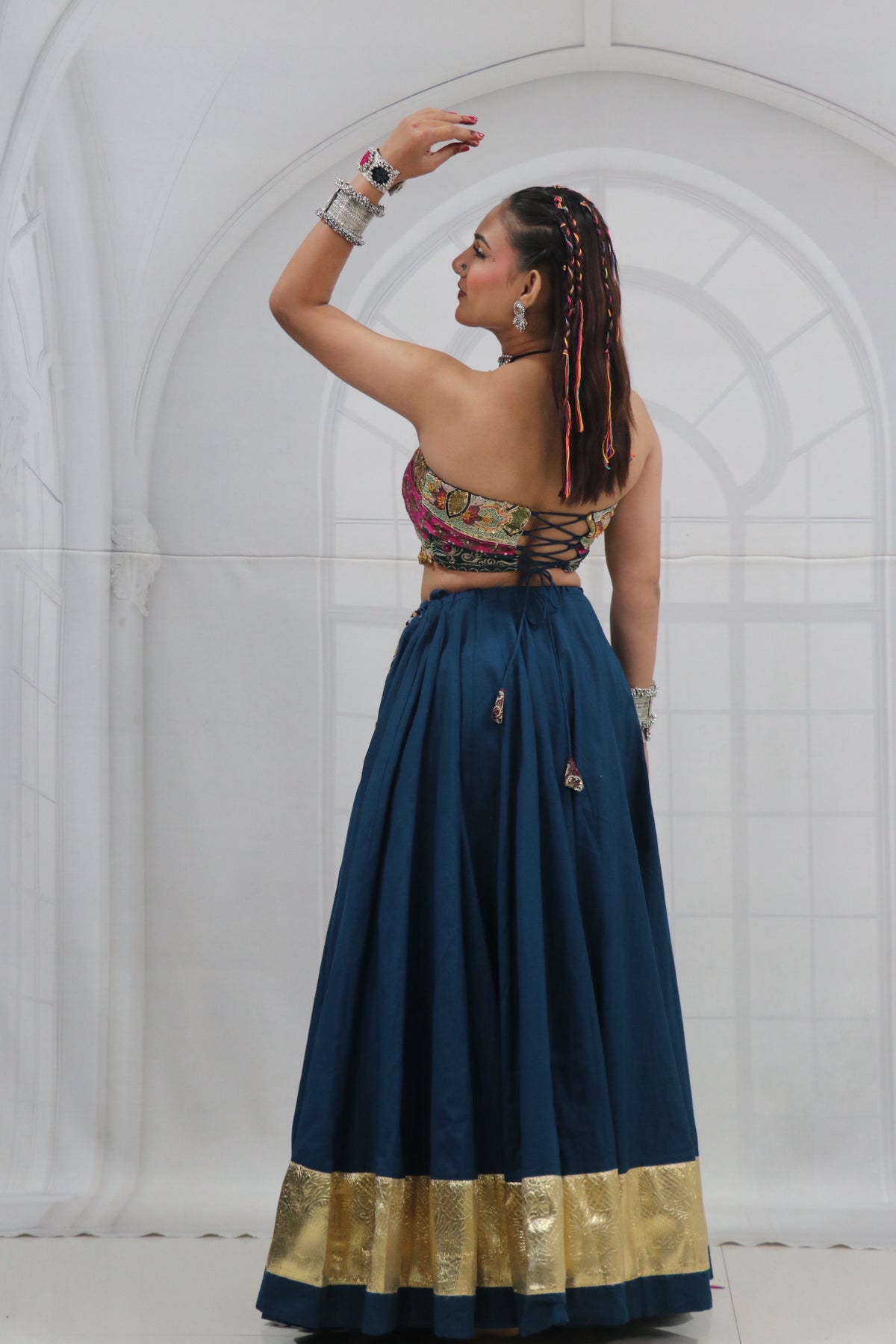 Back view of Mohini handwork chaniya choli