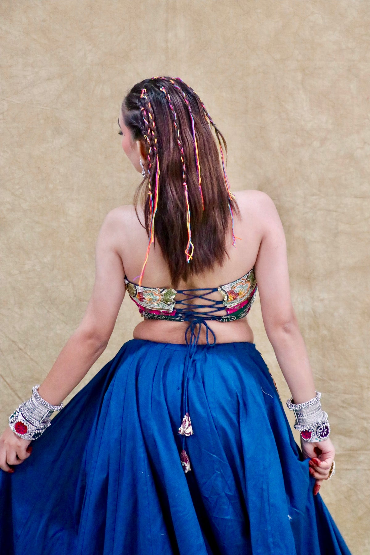Back view of Mohini handwork chaniya choli by Anaykaa