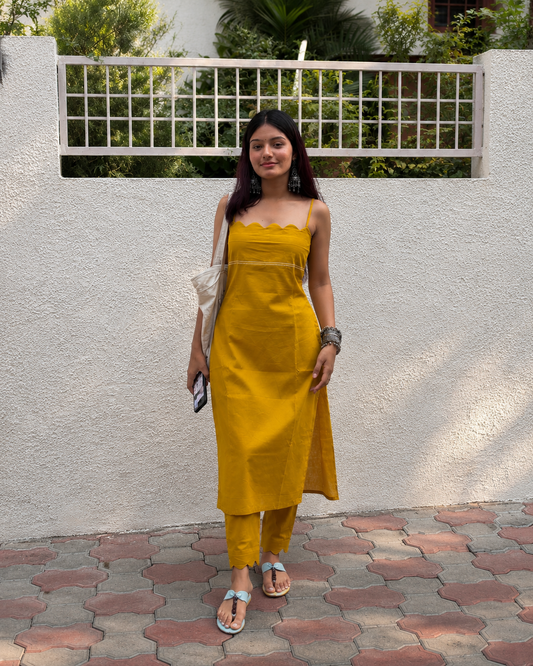 KANAK COTTON KURTA SET - Anaykaa