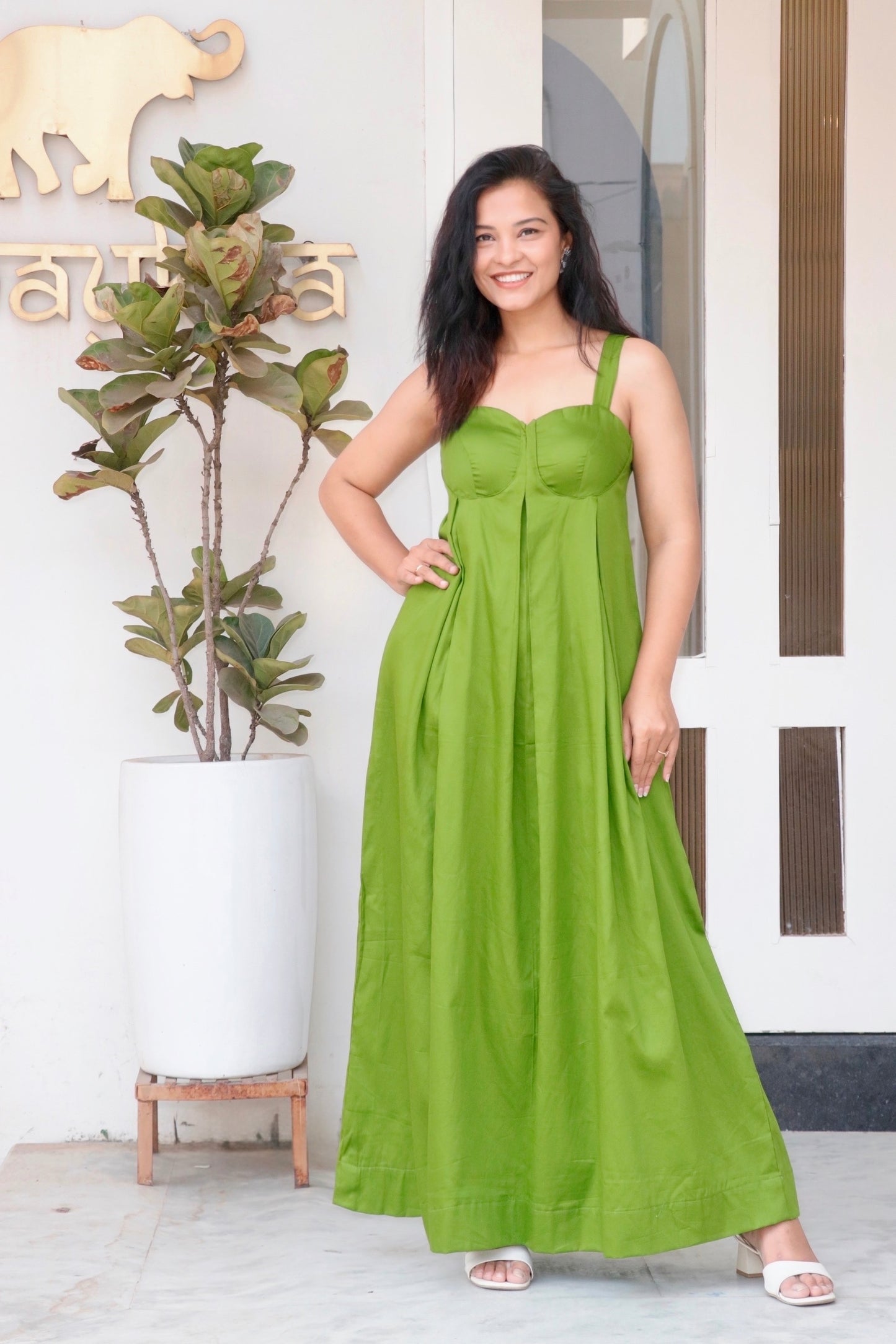 Shop the Linnea Cotton Long Dress by Studio Anaykaa. Crafted in breathable premium cotton for all-day comfort with a timeless silhouette. Free Shipping, COD & Easy Returns.