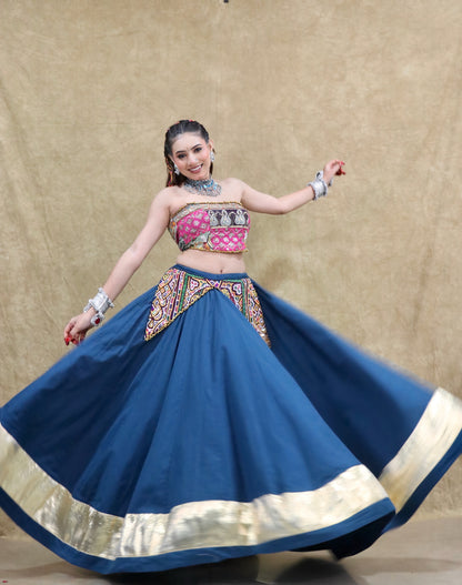 Mohini handwork chaniya choli with multicolour embroidered detailing