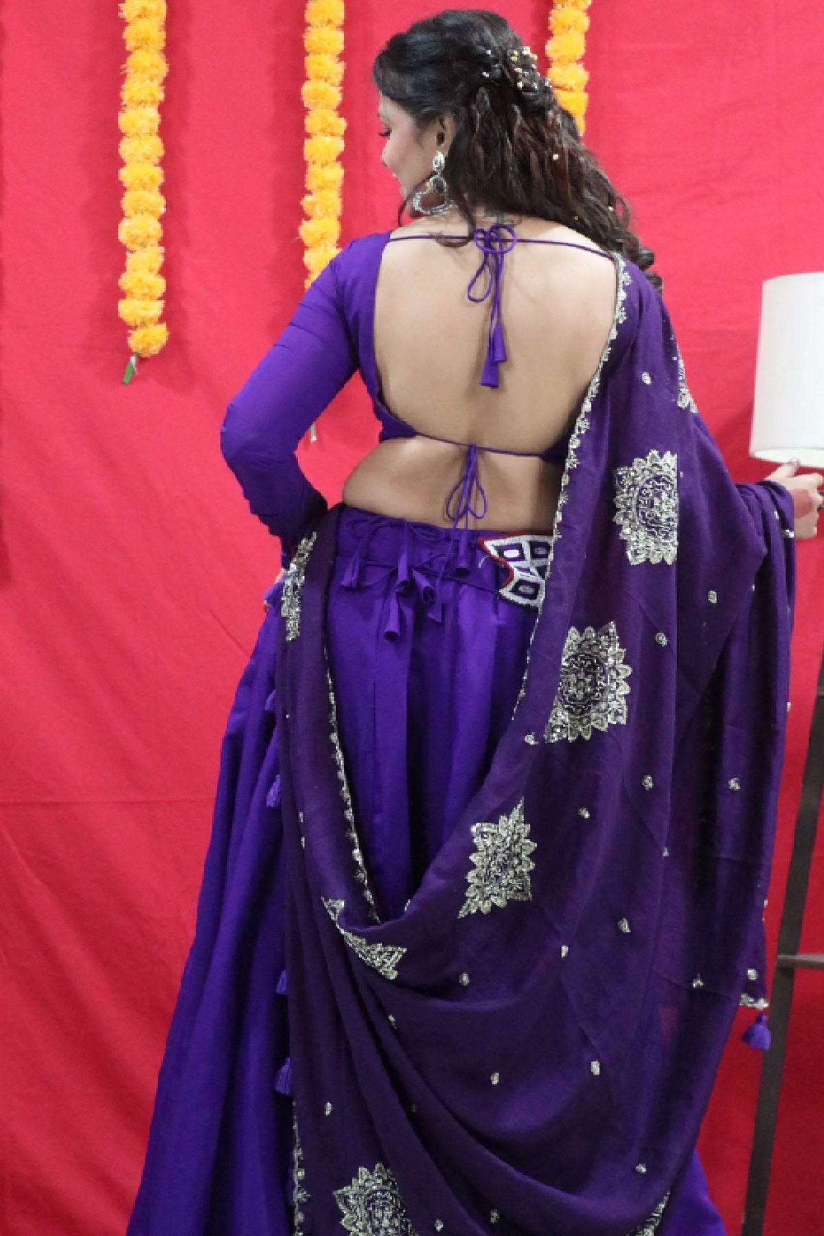 Vamika Purple Cotton Chaniya Choli Set