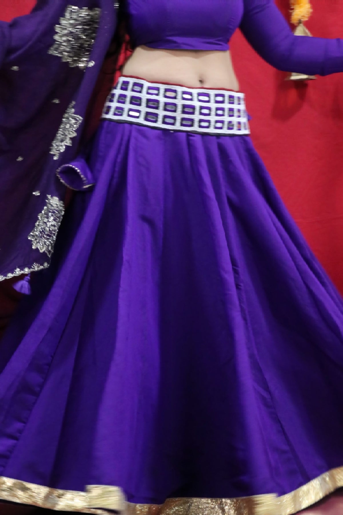 Vamika Purple Cotton Chaniya Choli Set