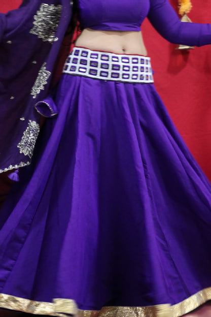 Vamika Purple Cotton Chaniya Choli Set