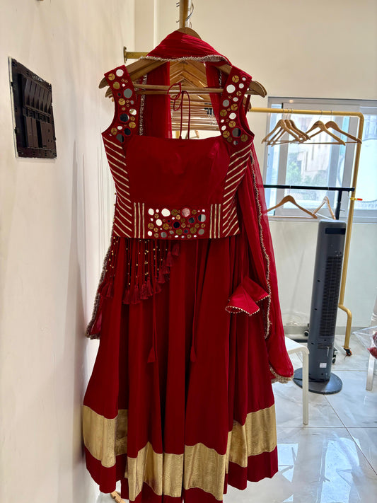 Ruhani Cotton Mirror Handwork Chaniya Choli