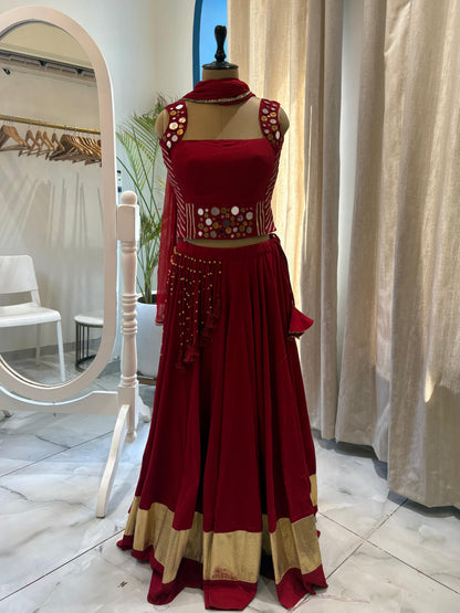 Ruhani Cotton Mirror Handwork Chaniya Choli