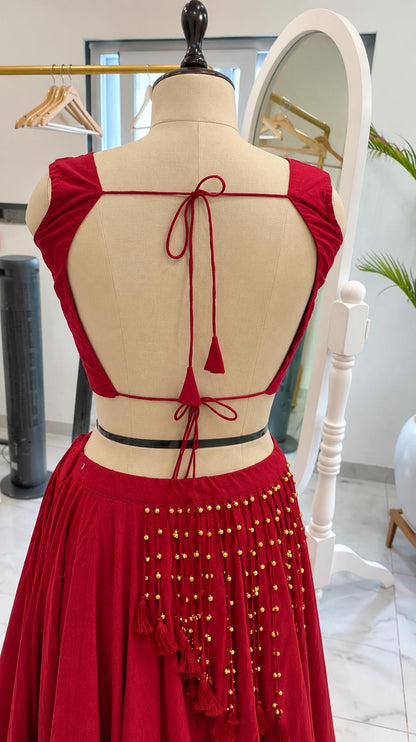 Ruhani Cotton Mirror Handwork Chaniya Choli