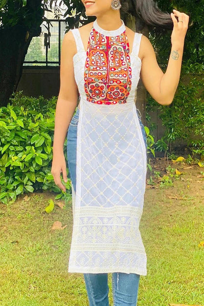 SEAMY KUTCHI HANDWORK KURTA - StudioAnaykaa