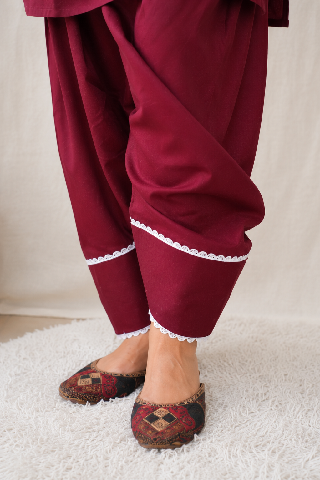 VIRA MAROON FARSHI SALWAR SUIT SET Pants- Anaykaa 