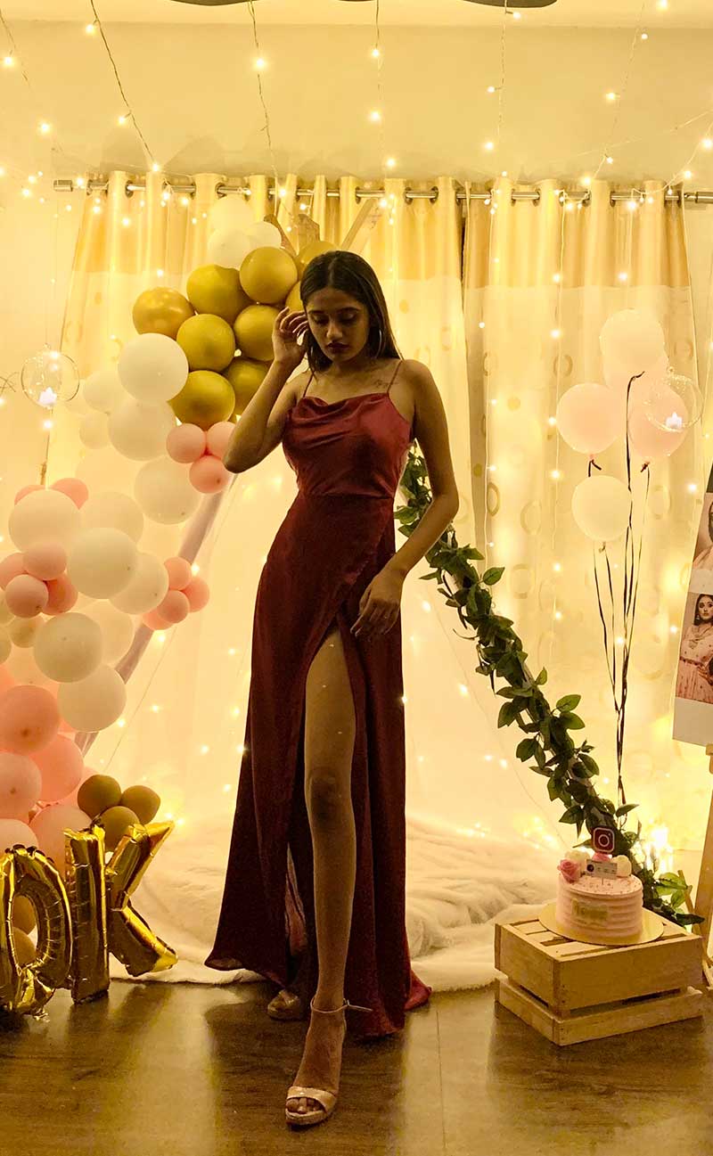 MEHR MAROON GARNET COWLNECKSLIT DRESS StudioAnaykaa MEHR MAROON GARNET COWLNECKSLIT DRESS StudioAnaykaa