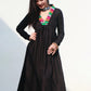 CHIC BLACK KUTCHI HAND WORK KURTA SET - StudioAnaykaa