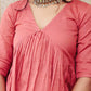 BLUSH PINK COTTON KURTA SET - StudioAnaykaa