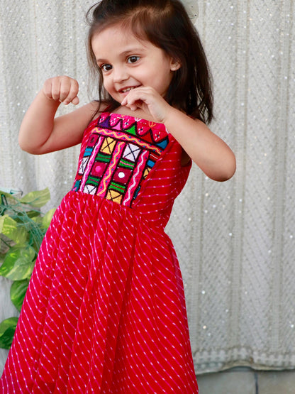 DELIGHT PINK GEORGETTE HAND WORK DRESS - StudioAnaykaa