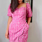 PINK HAND BLOCK PRINT ALPHABET JUMP SUIT - StudioAnaykaa