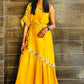 KESAR YELLOW INDO WESTERN - StudioAnaykaa