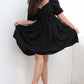 CHARCOAL BLACK NIDA SHORT DRESS - StudioAnaykaa