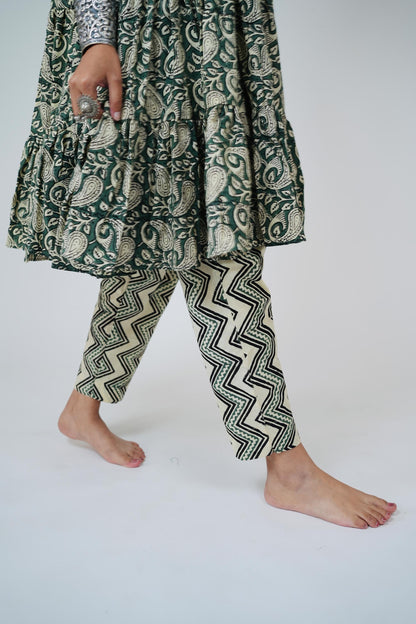 PRAKRITI KUTCHI HANDWORK LAYERED KURTA SET - StudioAnaykaa