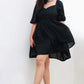 CHARCOAL BLACK NIDA SHORT DRESS - StudioAnaykaa