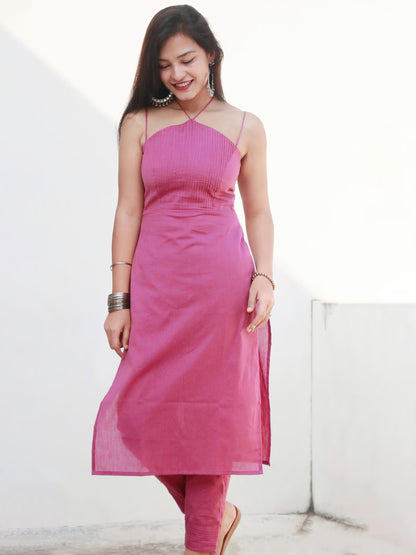 ANAYA LILAC COTTON KURTA SET - StudioAnaykaa