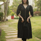 IRVI BLACK COTTON KURTA SET - StudioAnaykaa